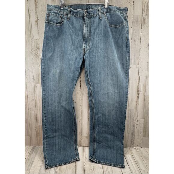 Levi's 559 Jeans Relaxed Straight Fit Blue Mens 42W 32L 100% Cotton Denim Zip - Picture 1 of 7